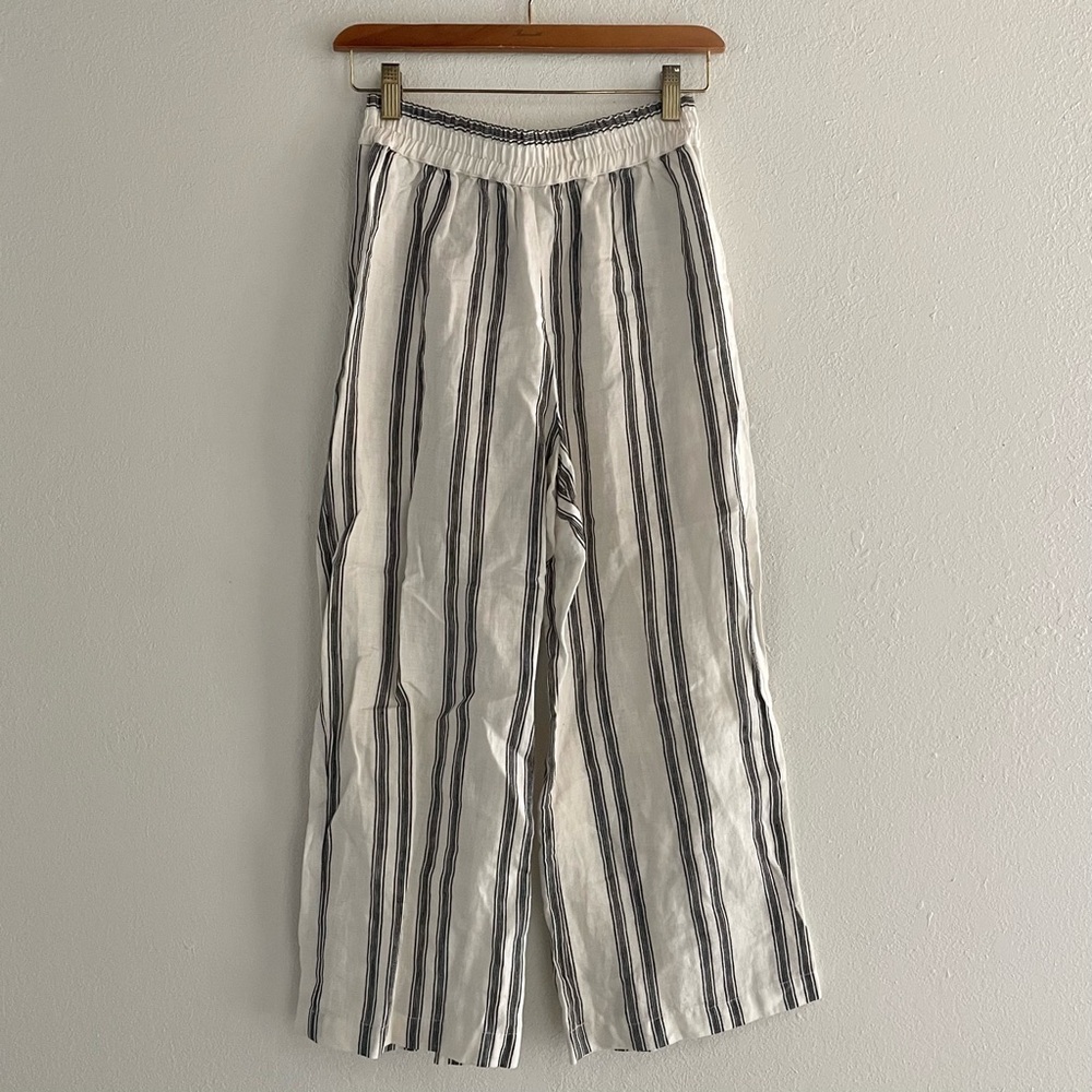 Striped Wide-Leg Pants